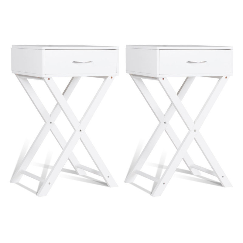 Breakwater Bay Schoonover 26'' Tall Cross Legs End Table Set Wayfair